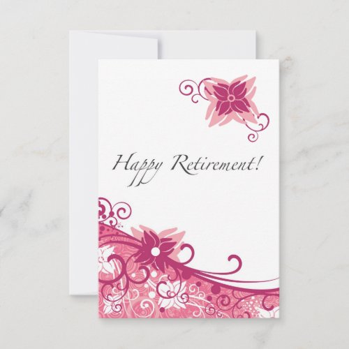 Floral Swirls Retirement Party Invitation