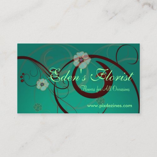Business Card, Florals