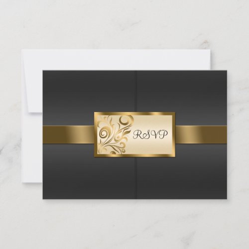 Floral Swirls Wedding RSVP