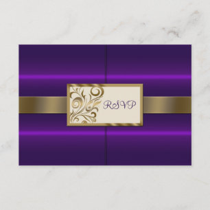 Floral Swirls Wedding RSVP Card