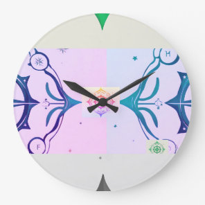 Floral Symmetry: A Timeless Triangle" Large Clock
