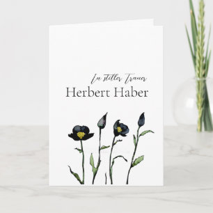 Floral sympathy card