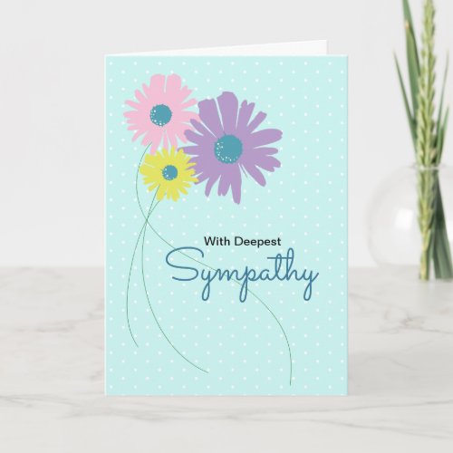 Floral Sympathy Card Daisy Bunch 