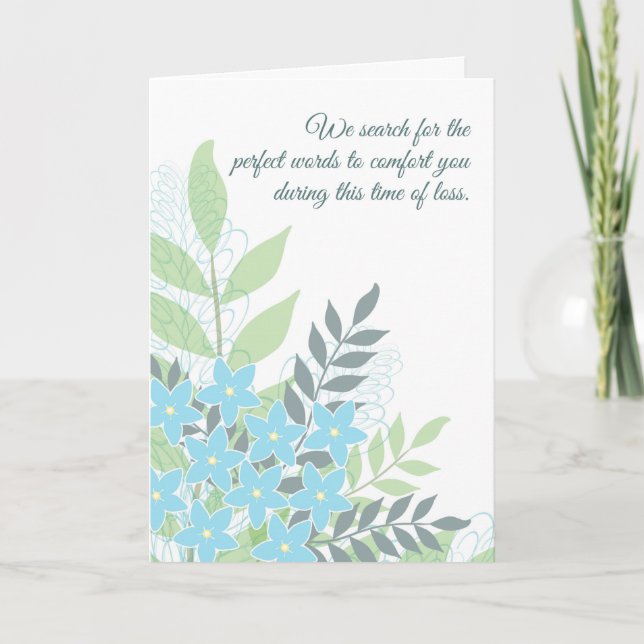 Floral Sympathy from Group Business or Personal Card (Front)
