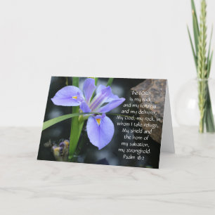 Floral Sympathy, Scripture Verse on God's Strength Card