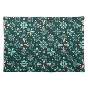 Floral Symphony Pattern Cloth Placemat