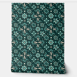 Floral Symphony Pattern Wallpaper