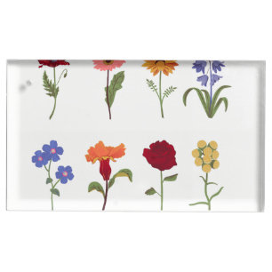 Floral Table Card Holder Elegant Card Case