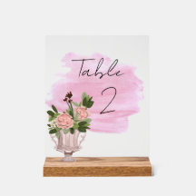 floral table numbers