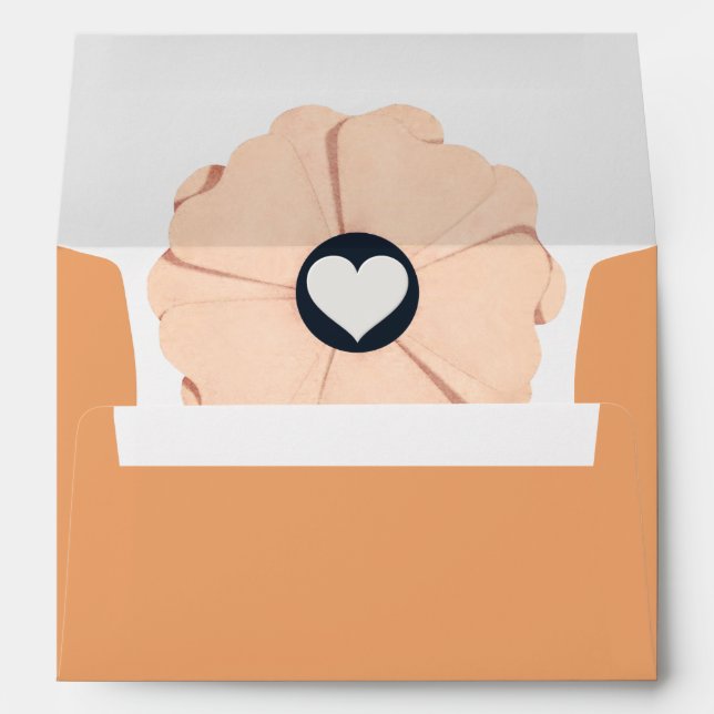 Floral Tacao Color Wedding Envelope (Back (Bottom))