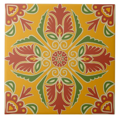 Floral Talavera Tile 