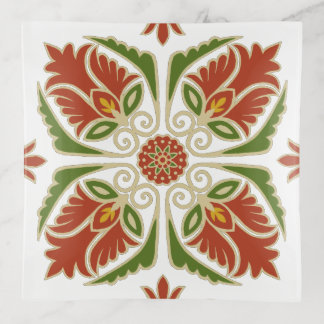 Floral Talavera Tile Trinket Tray