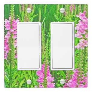 FLORAL/ Tall, Spike-y Pink Fall Obedient Plant Light Switch Cover