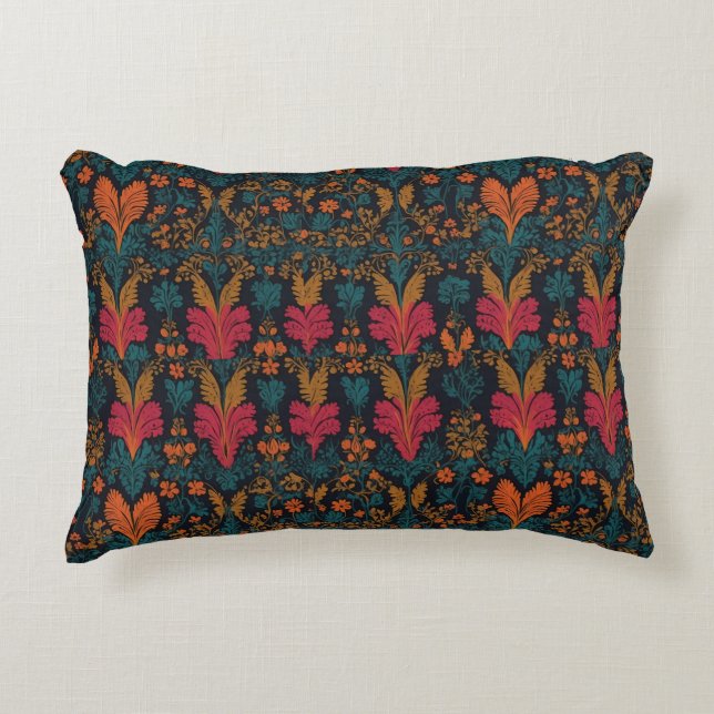Floral Tapestry Accent Pillow (Front)