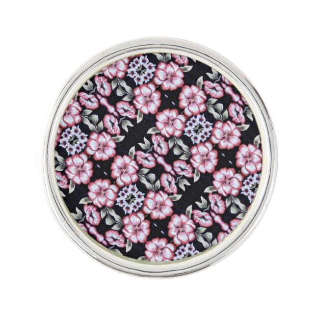 Floral Tapestry Lapel Pin (Front)