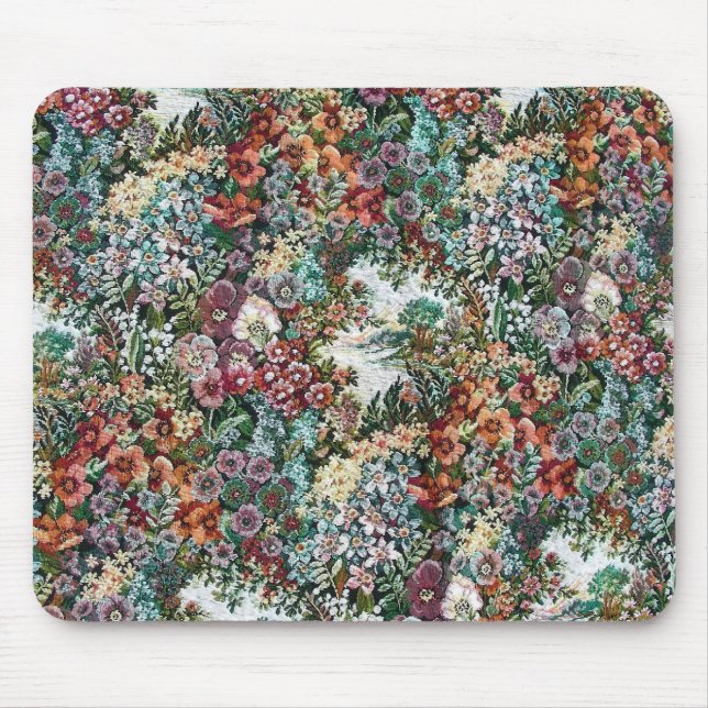 Floral Tapestry Mouse Pad (Front)