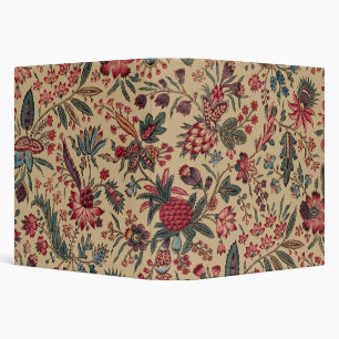 Floral Tapestry Needlework Flower Art 3 Ring Binder