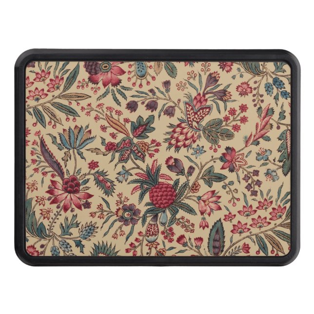 Floral Tapestry Needlework Flower Art Hitch Cover (Front)