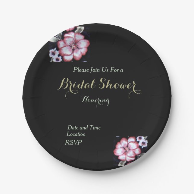 Floral Tapestry Paper Plates (Front)