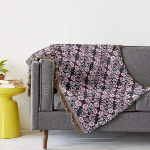 Floral Tapestry Throw Blanket