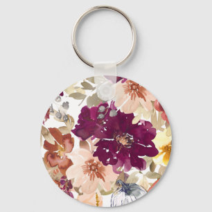 Floral Tattoo Keychain