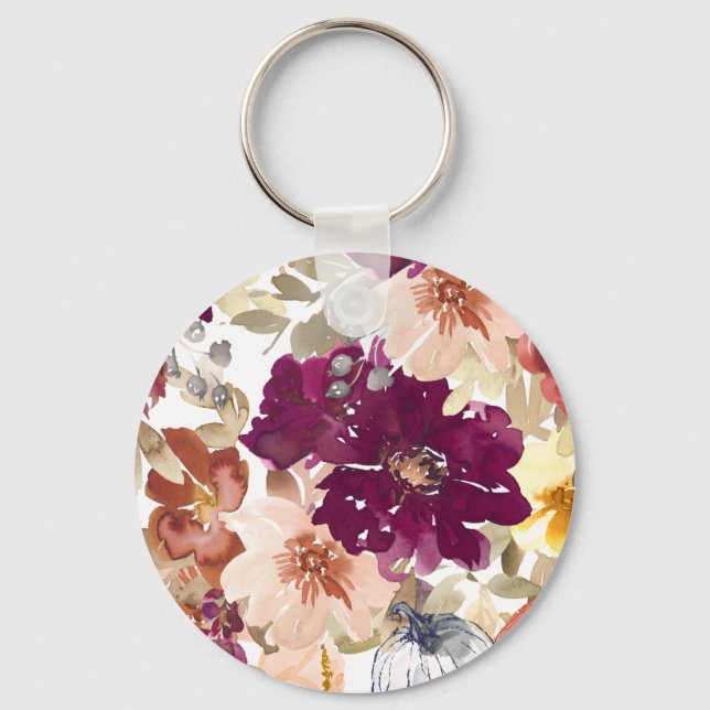 Floral Tattoo Keychain (Front)