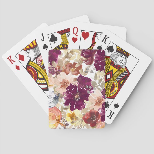 Floral Tattoo Poker Cards (Back)