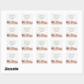 Floral Tea Cup Pearls Wedding Thank You Favor Tag (Sheet)