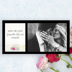 Floral Tea Cup Pink Roses Wedding Save the Date