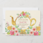 Floral Tea Invitation at Zazzle