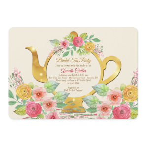 Floral Tea Invitation