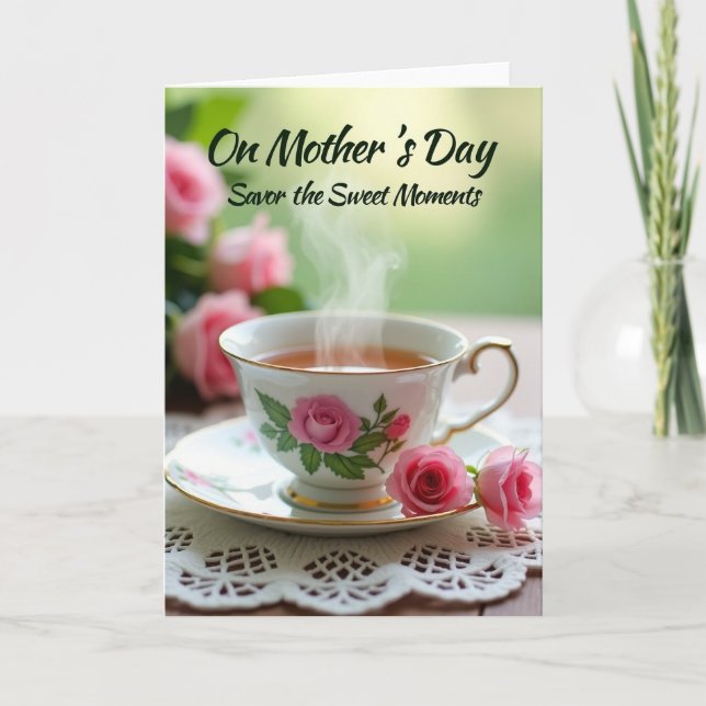Floral Tea Mothers Day Card (Front)