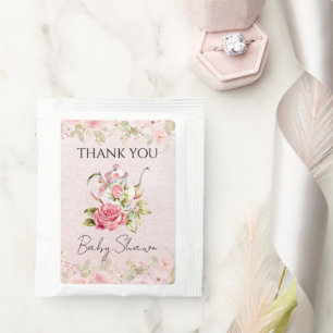 Floral Tea Party Baby Shower Tea Bag Drink Mix
