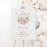 Floral Tea Party Birthday Welcome Sign