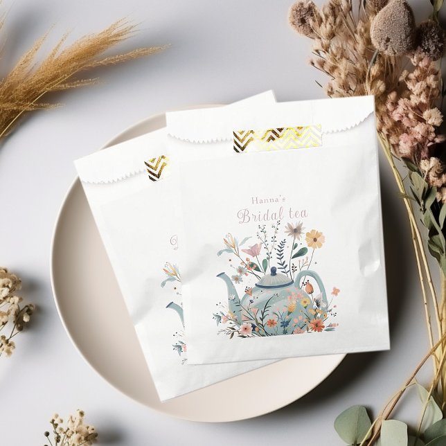 floral  tea party  Bridal shower   Favor Bag (Creator Uploaded)