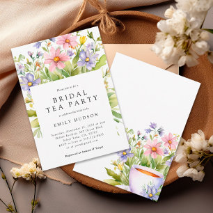 Floral Tea Party Bridal Shower Invitation