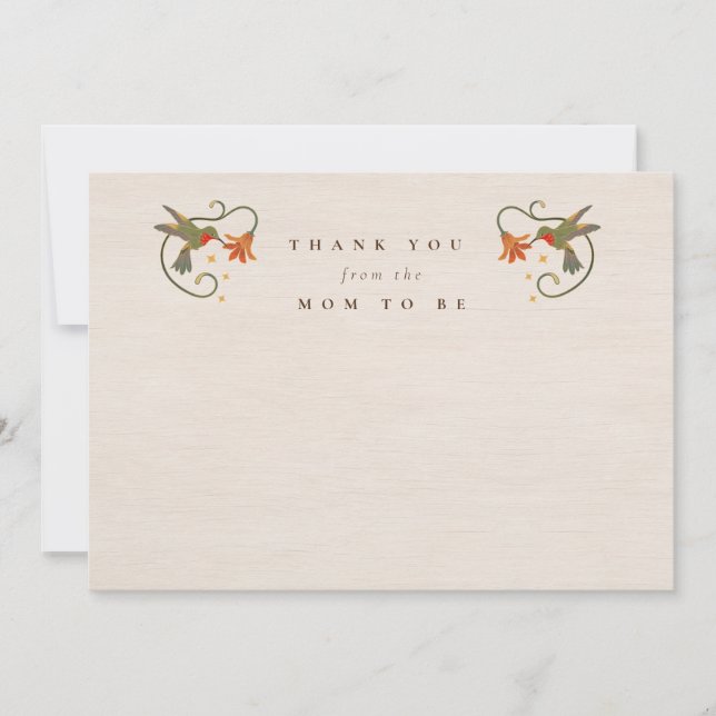 floral Tea Party Mom To Be Shower Thank You Card (Front)