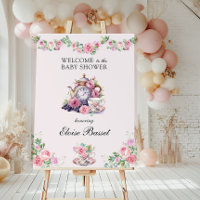 Floral Tea Party Vintage Teapot Welcome