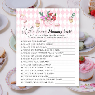 Floral tea party - Who knows mommy best game