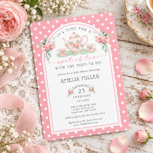 Floral Tea with the Mom-to-be Baby Shower Invitation