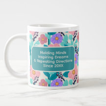 Floral Teacher Coffee Personalized