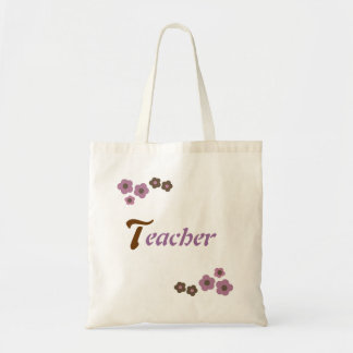 Floral Teacher Design Tote Bag