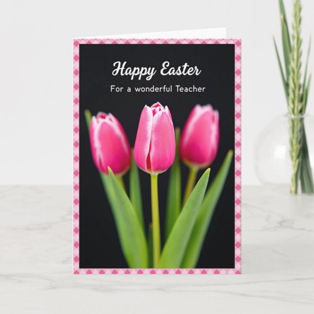 Floral Teacher Easter Card (Front)
