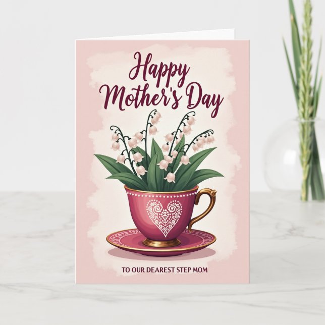 Floral Teacup Affection Card (Front)