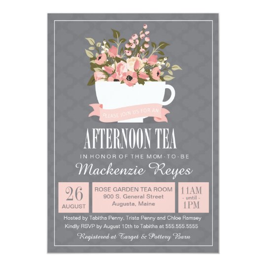 floral teacup afternoon tea