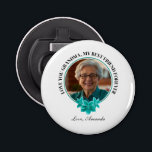 Floral Teal Frame Grandkid to Grandma Photo Bottle Opener<br><div class="desc">A beautiful design featuring a custom photo surrounded by a teal frame,  accented with delicate teal flowers and a heartfelt love phrase from a grandkid. Perfect for Mother's Day gifts for grandma,  thoughtful gift suggestions for grandma,  or personalized gifts that she'll cherish forever.</div>