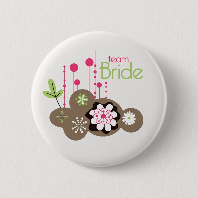 Floral Team Bride Button (Front)