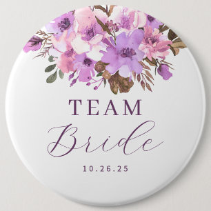 Floral Team Bride Button