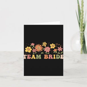 Floral Team Bride Wildflower Wedding Bachelorette Card