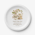 Floral Teapot Time for Tea Baby Shower  Paper Plates